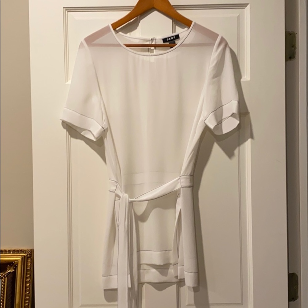 EUC Silk DKNY Sz S Gorgeous Sheer Tunic